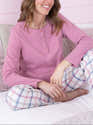 Pyjama Femme Flanelle Coton à Carreaux - Pantalon Confort Détente, Taille S à XL, Normann - 8