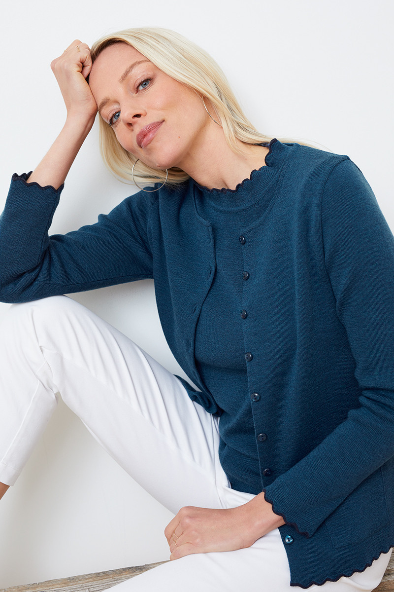 Cardigan en laine 5 B Solfin Fabriqué en France