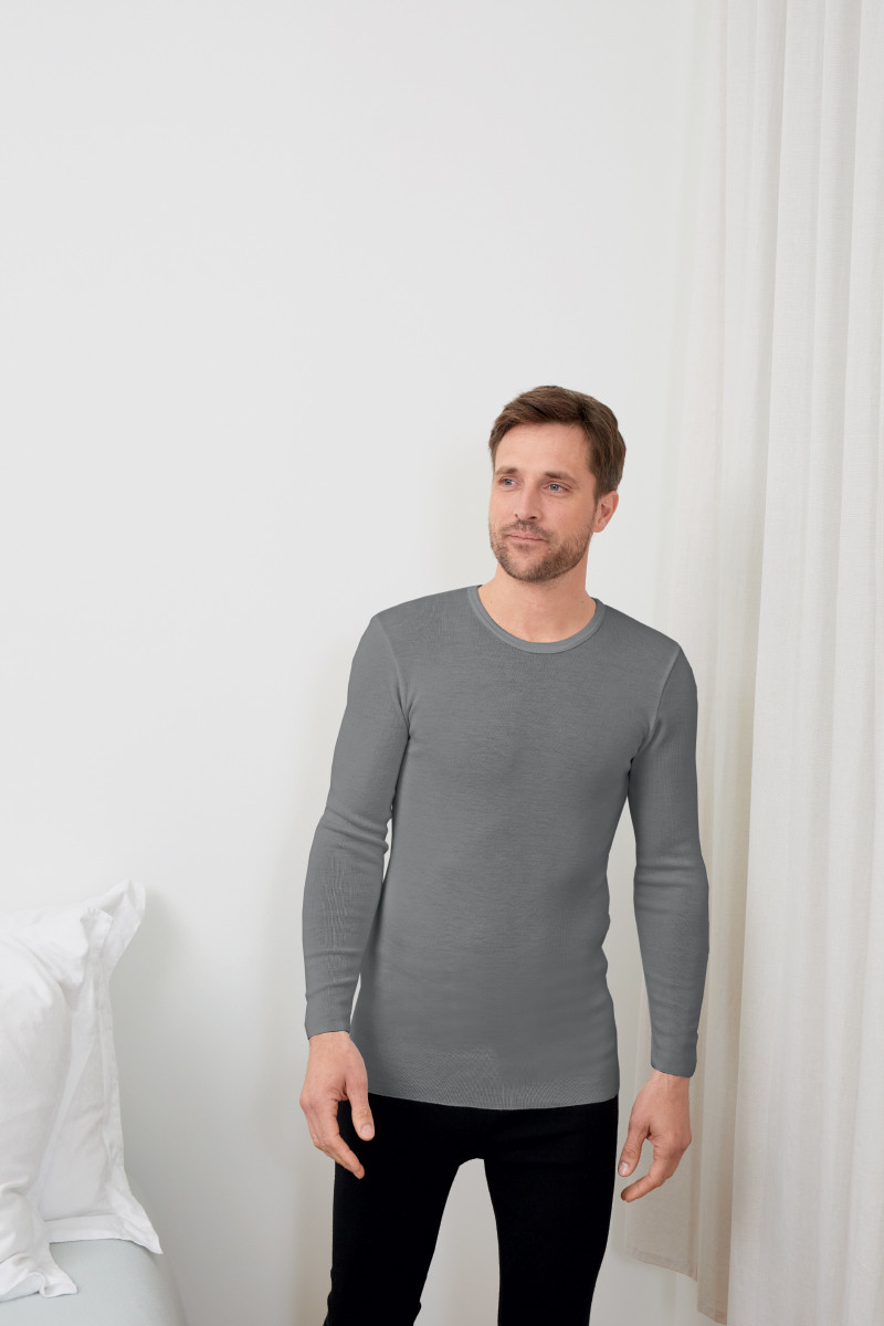 Sous-vêtement technique homme tee-shirt fin en laine manches longues 3 B Solfin Fabriqué en France