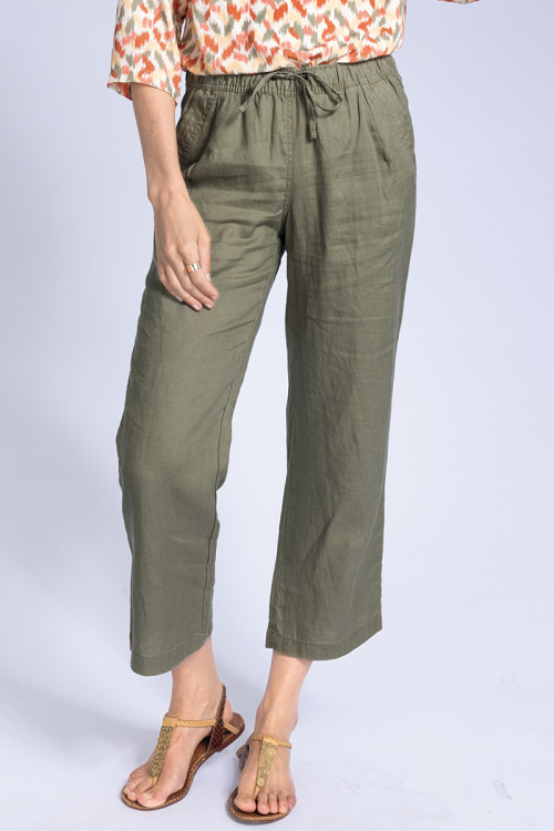 Pantalon lin 7/8 1 B Solfin Fabriqué en France