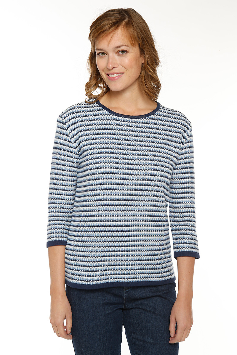 Pull femme tricolore 1 B Solfin Fabriqué en France