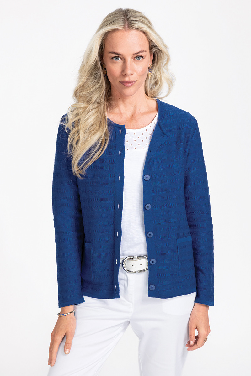 Cardigan femme en coton 1 B Solfin Fabriqué en France