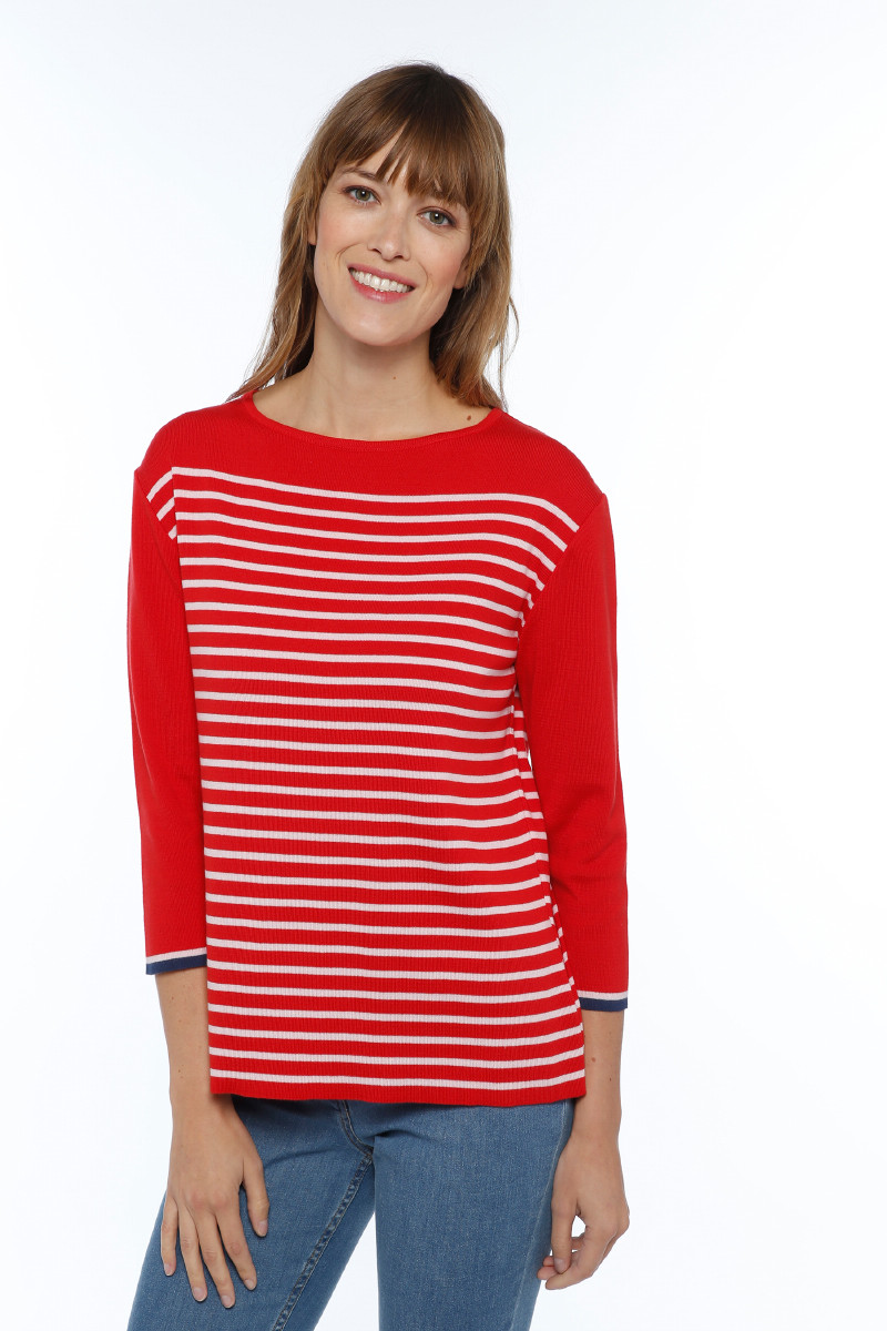 Pull marinière femme 4 B Solfin Fabriqué en France