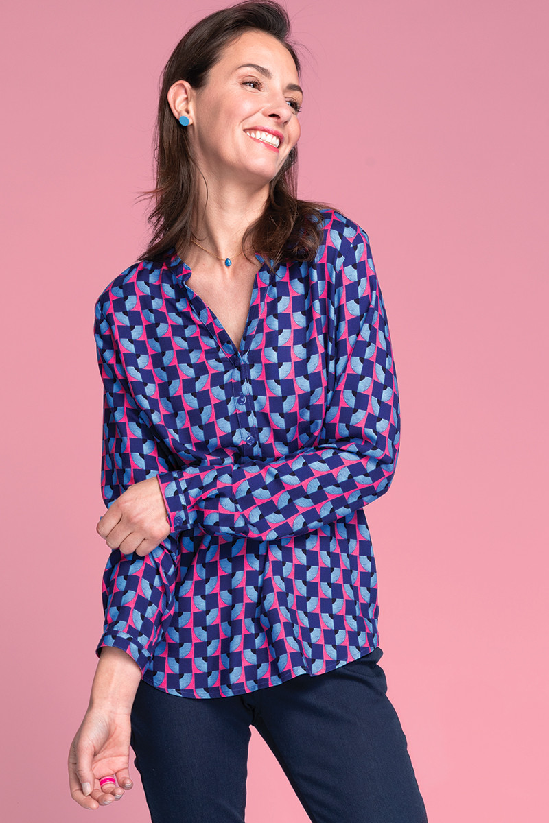 Blouse en viscose chaude 1 B Solfin Fabriqué en France