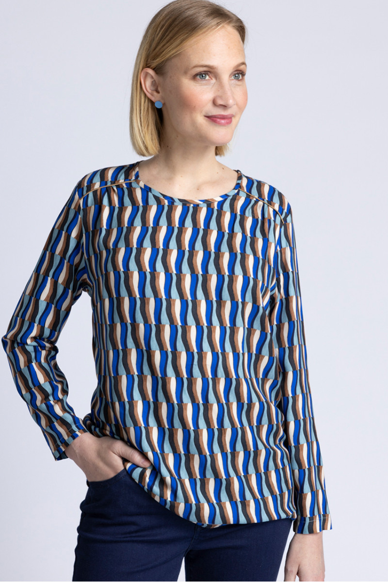 Blouse manches longues viscose 17 B Solfin Fabriqué en France