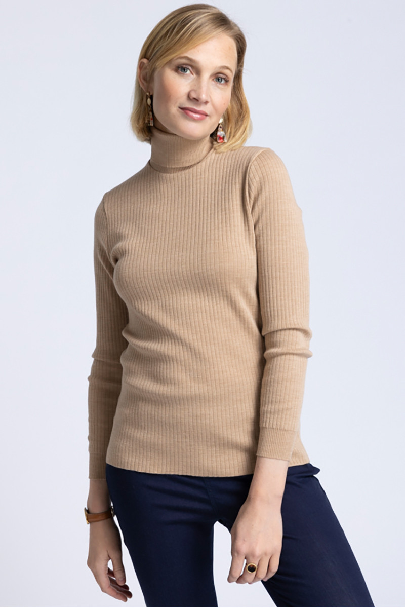 Pull chaussette femme col roulé sale