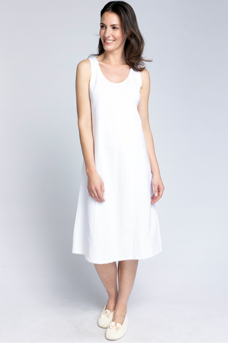 Fond de robe en coton decoupes princesse