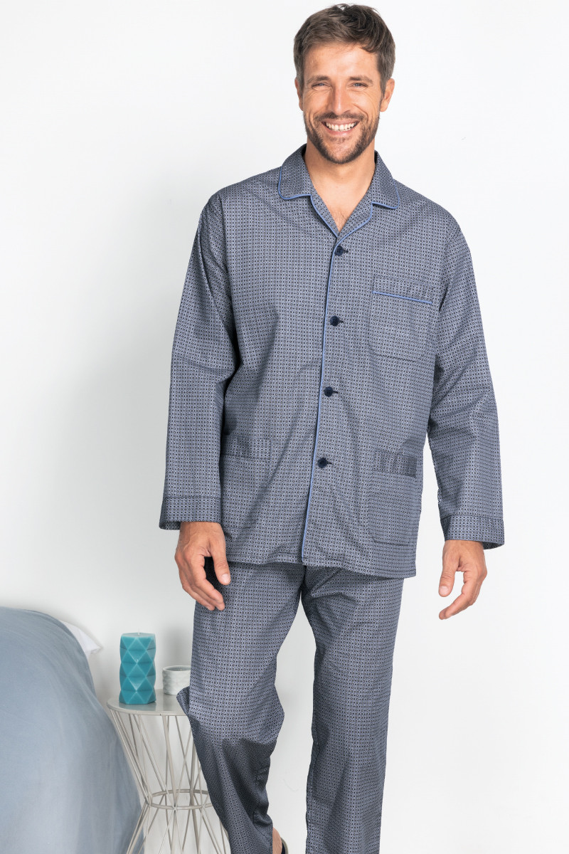 Pyjama homme en coton 2 B Solfin Fabriqué en France