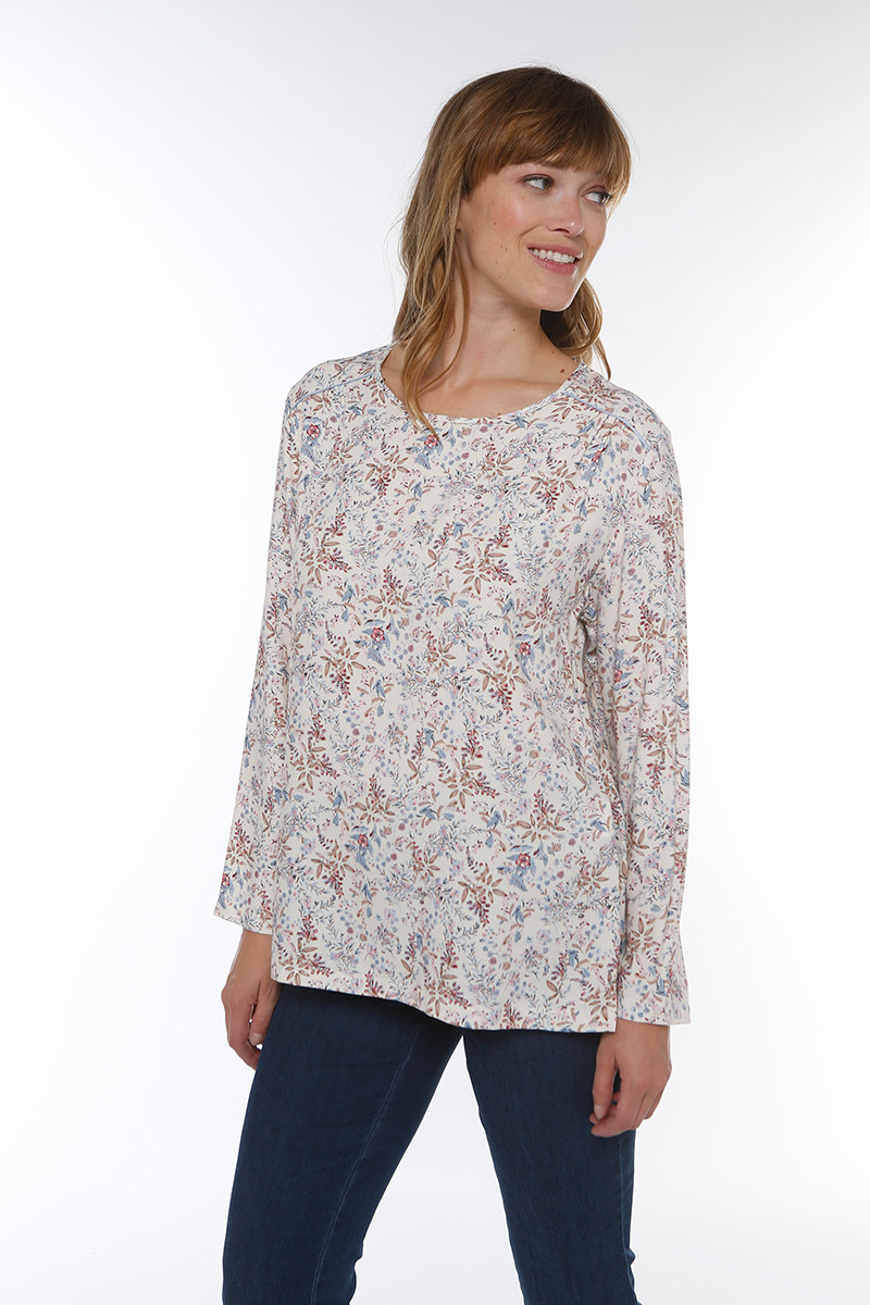 Blouse manches longues viscose 7 B Solfin Fabriqué en France