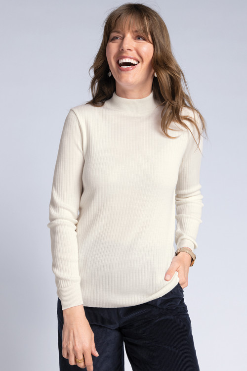 Pull col cheminee femme 1 B Solfin Fabriqué en France