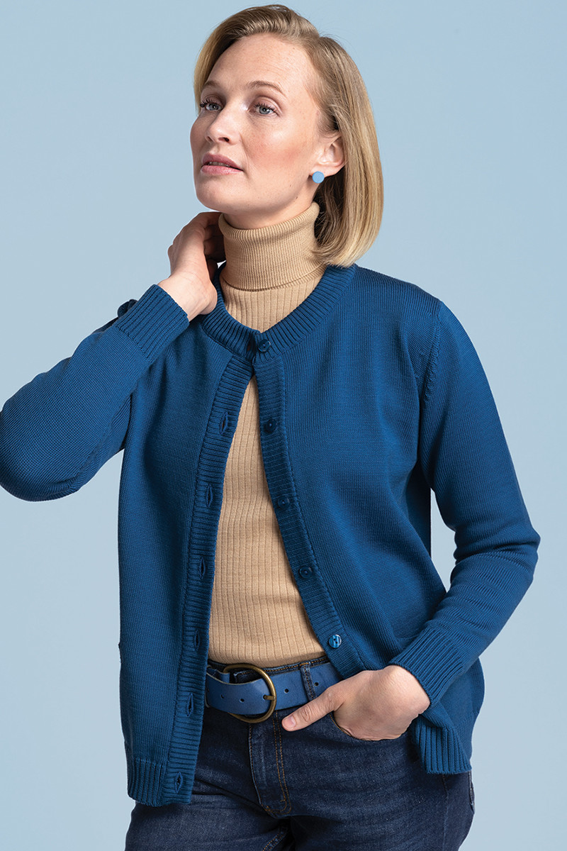 Cardigan en laine jersey épais 2 B Solfin Fabriqué en France