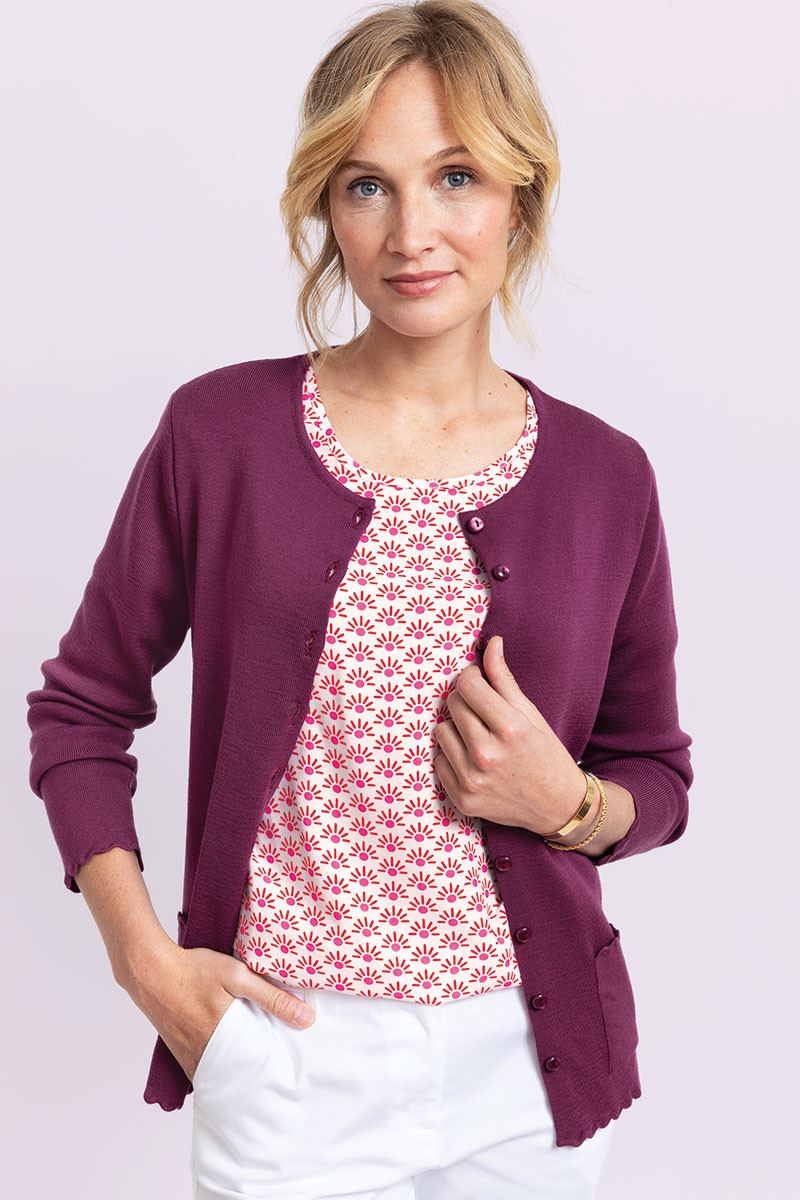 Cardigan en laine 56 B Solfin Fabriqué en France