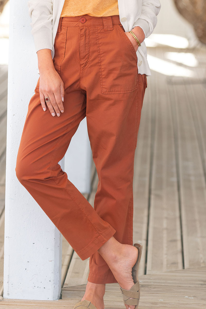 Pantalon taille haute en toile 2 B Solfin Fabriqué en France