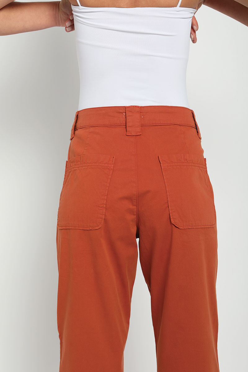 Pantalon taille haute en toile 8 B Solfin Fabriqué en France