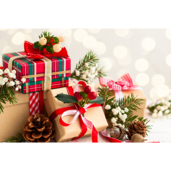 paquets cadeaux dans une ambiance de fête