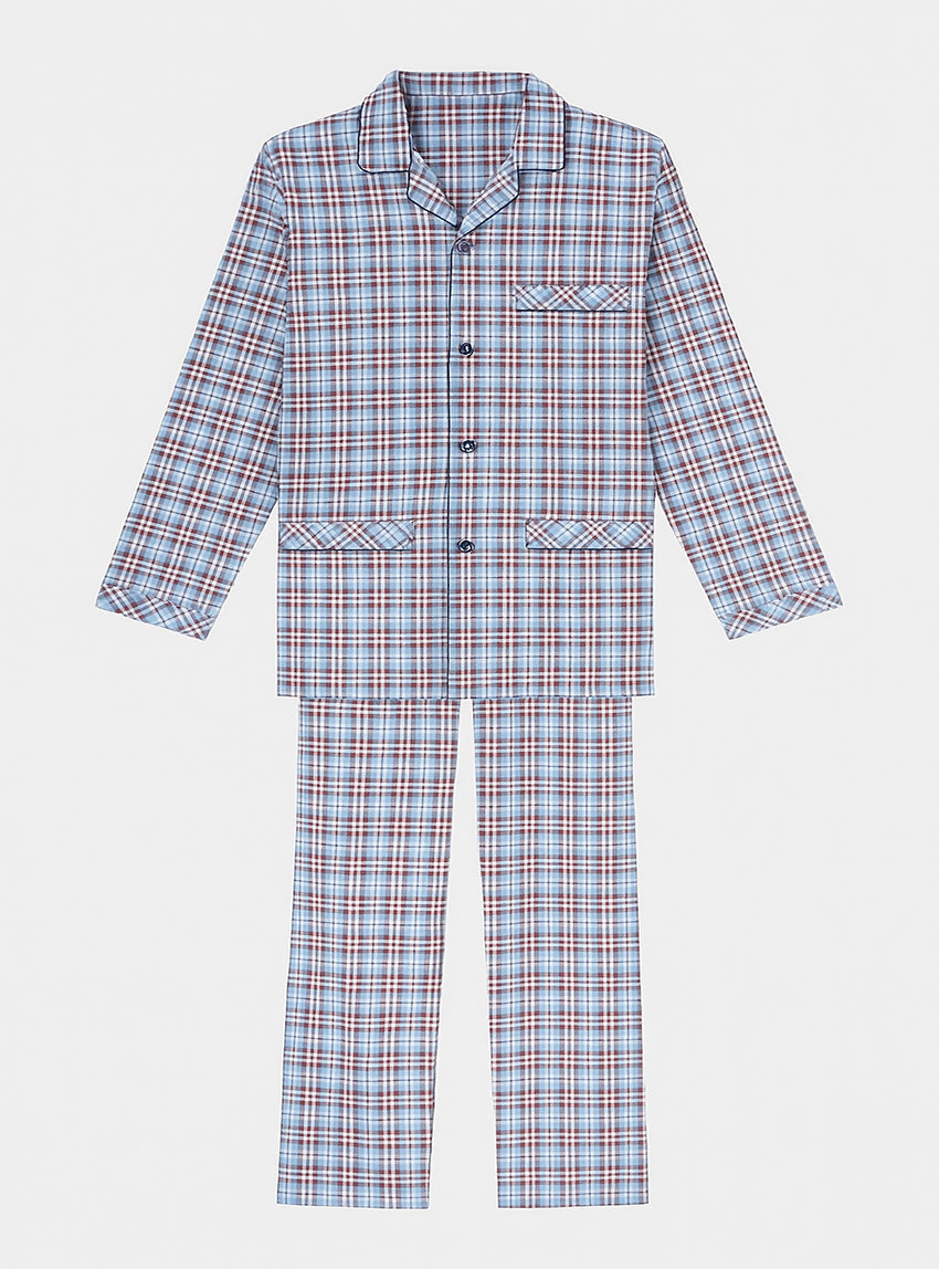 Pyjama Homme Coton Interlock Chaleureux – Ensemble Hiver Doux Avec Poches – Confort Absolu Pour Nuit & Maison