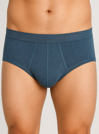 slip ouvert uni bleu 100% coton fabriqué en France