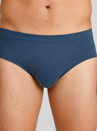 slip homme taille basse coton bleu