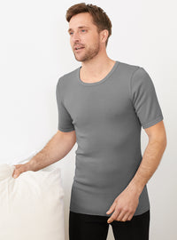 maillot de corps homme laine gris