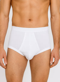 slip homme blanc taille haute 100% coton fabriqué en France