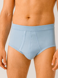 slip homme bleu ciel taille haute 100% coton fabriqué en France