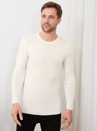 t-shirt homme en laine mérinos blanc