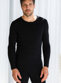 t-shirt homme laine noir