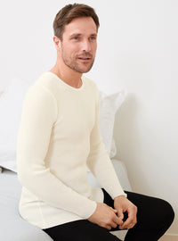 t-shirt homme en laine blanc