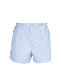 Caleçon homme rayé bleu en coton, fabriqué en France
