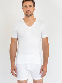 Caleçon homme blanc coton peigné fabriqué en France