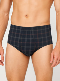 slip homme carreaux bleu marine 100% coton fabriqué en France