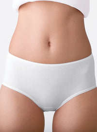 culotte femme unie blanche 100% coton peigné