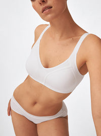 soutien gorge blanc maintien sans armatures coton