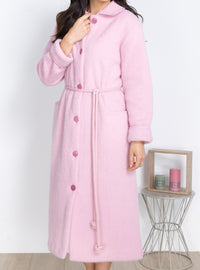 robe de chambre rose douceur en laine des pyrenees