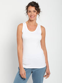 debardeur femme coton blanc made in france