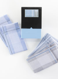 coffret 6 mouchoirs homme coton coloris assortis