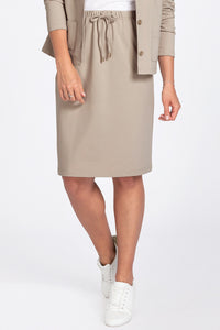 Jupe molleton femme beige