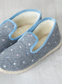 charentaises laine gris chine made in france