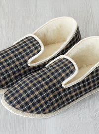 charentaises carreaux beige made in france