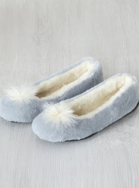 chaussons femme made in France gris perle