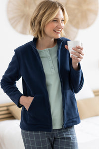 Veste polaire femme marine douce et chaude