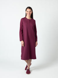Chemise de nuit femme rouge bordeaux