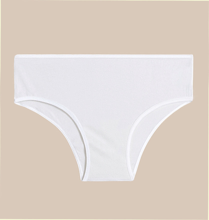 culotte taille haute femme en coton blanc 