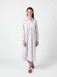 Chemise de nuit femme coton multicolore rose