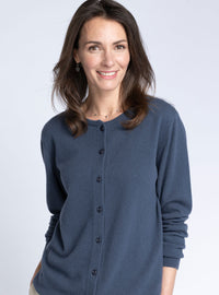 Cardigan femme en cachemire gris cendré