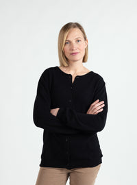Cardigan femme en cachemire noir