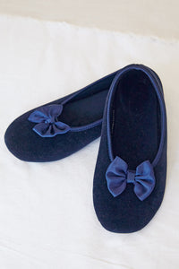 Ballerines bleu marine femme en coton