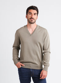 pull homme col V 100% laine mérinos