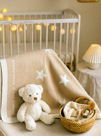 plaid bébé chaud et doux beige