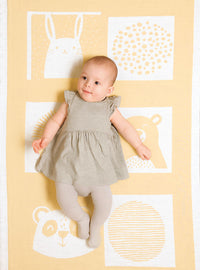 plaid-laine-merinos-animaux-jaune-leger